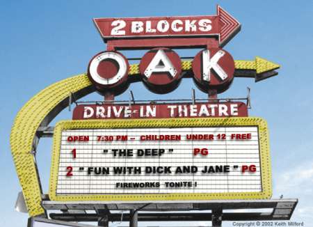 Oak Drive-In Theatre - Keith Milford Enhancement - Photo From Rg